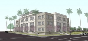 Proposed three-story medical office building which would replace existing city hall at Fountain Square Drive and Greenback Lane. // Courtesy of Dignity Health