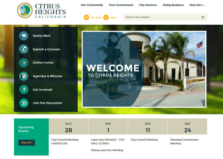 City of Citrus Heights unveils new website