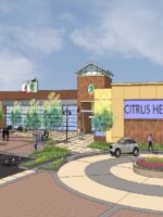 Front view of proposed new city hall off Fountain Square Drive in Citrus Heights.