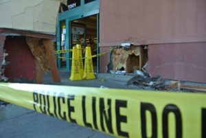 Man drives Volvo into Safeway. Photo credit: Luke Otterstad