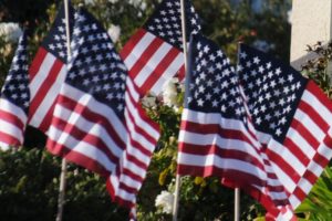 American flags. Photo credit: Luke Otterstad