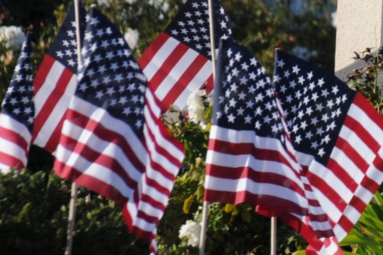 American flags. Photo credit: Luke Otterstad