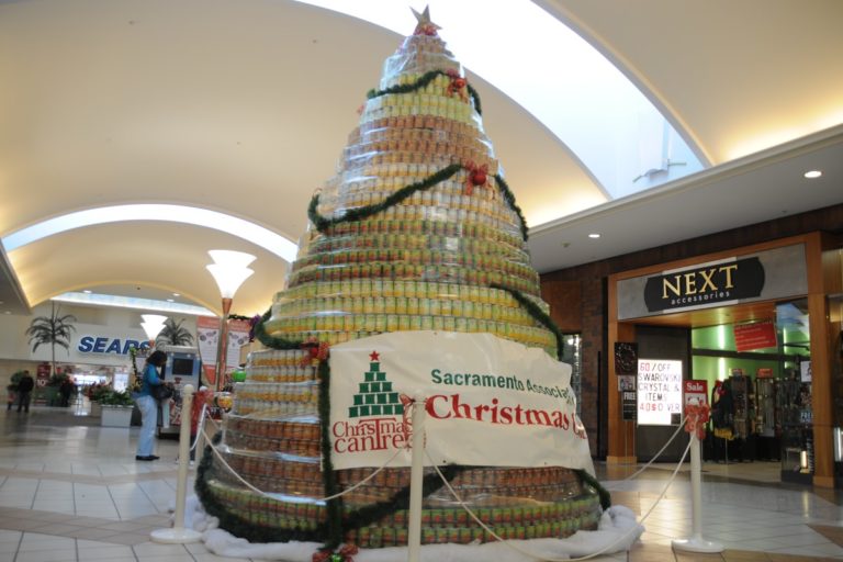 Christmas CanTree, Sunrise Mall. Photo credit: Luke Otterstad