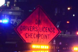 DUI Checkpoint sign. Photo by Luke Otterstad