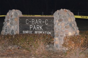 Police "Do not cross" tape closed off C-Bar-C Park in Citrus Heights, Thursday night.
