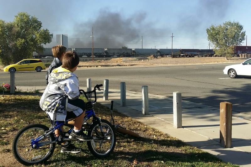 Citrus Heights fire, smoke, near roseville. Copyright CHSentinel