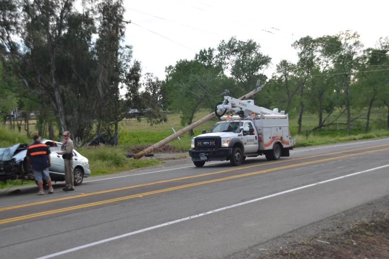 Power pole collision, PFE Road