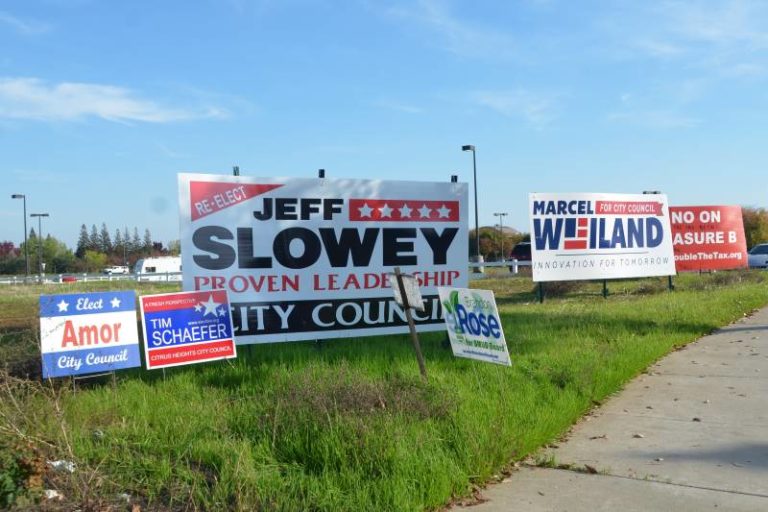 Campaign signs, Citrus Heights