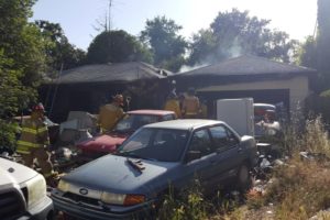 house fire, hoarder house