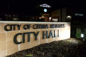 Citrus Heights City Hall at night
