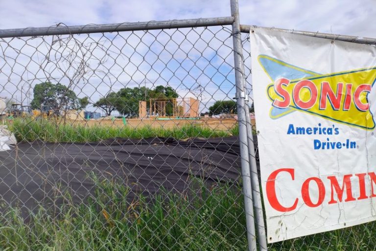 A Sonic restaurant under construction