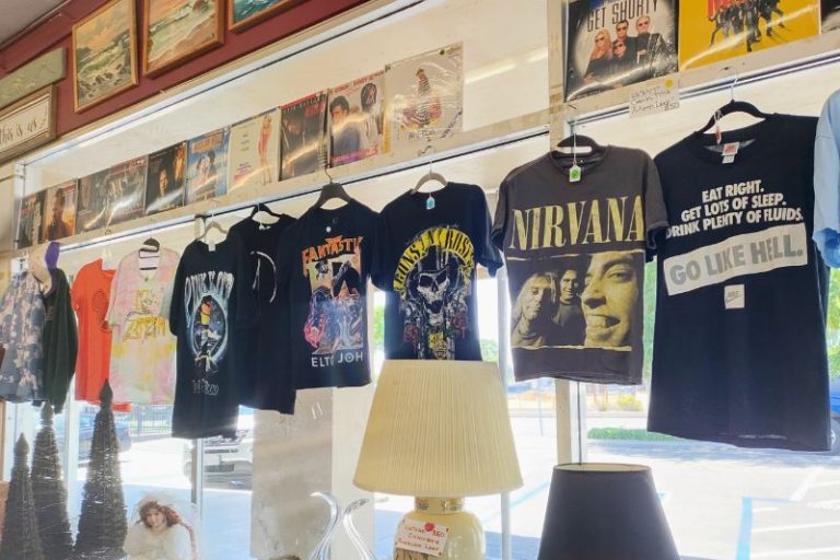 shirts display, Whatsupstairs thrift store