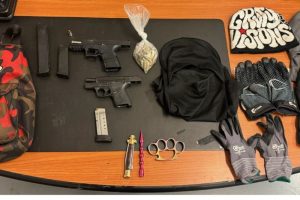 A juvenile was recently found in possession of loaded weapons, ski masks.