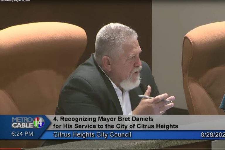 Mayor Bret Daniels at his last city council meeting