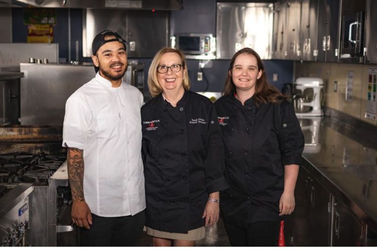 Executive Chef and San Juan High Grad Anthony Vo visited the culinary program to reunite with his former culinary teacher in October. // San Juan Unified School District