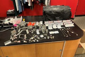 Display of stolen merchandise