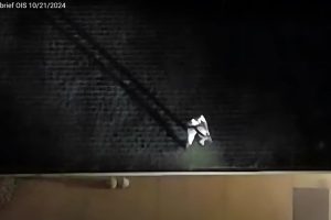 Drone footage shows domestic violence suspect Justin Phillips atop the roof of a senior living facility near Sunrise Boulevard and Old Auburn Road during a rooftop standoff officer-involved shooting incident that occurred Oct. 21, 2024 ///.