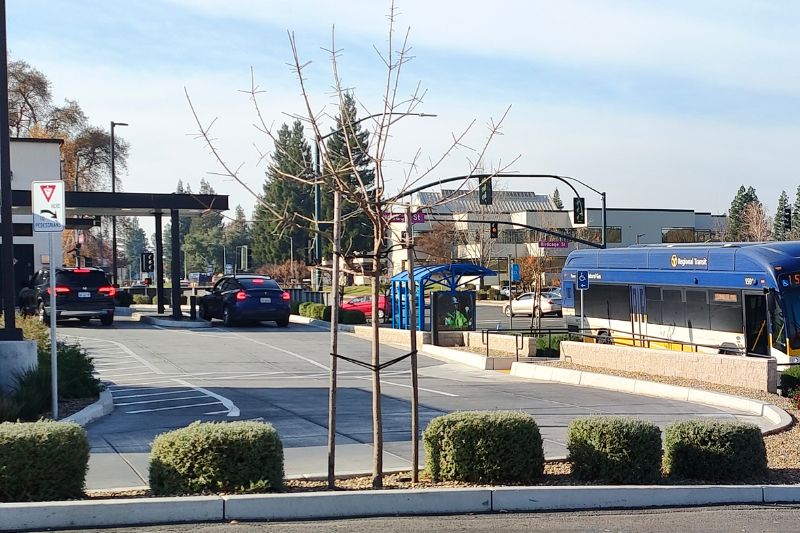 A photo of a local restaurant drive thru