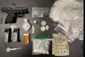 Several photos shared by the department show drugs packaged for sale, stacks of cash, and a firearm and two magazines. // Citrus Heights Police