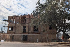 Framing for new apartments has been constructed at the site of the future Sierra Vista Apartments in Citrus Heights.