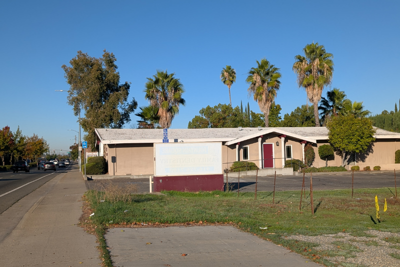 A former dental office on Greenback Lane is seeking a buyer.