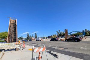 A gateway arch is under construction at the northern border of Citrus Heights on Auburn Boulevard. // SB Williams