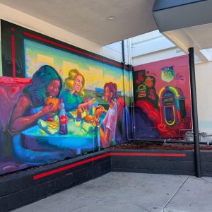 One of many murals painted on Auburn Blvd, commissioned by Citrus Heights Arts ahead of ArtBeat/ // SB Williams