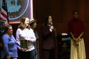 Byers Gymnastics Center accepted the inaugural Citrus Heights Business Distinction Award at the Citrus Heights State of the City Address, Nov. 6, 2025. // SB Williams