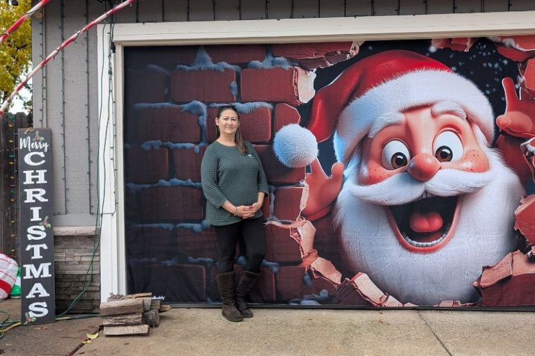 Kelley Winters stands in front of her home on Karen Rae Court. // SB Williams