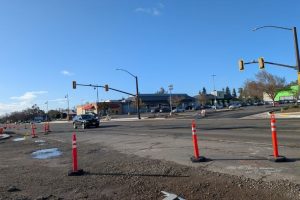 A new set of signal lights have been installed in front of the Citrus Grove shopping center. // SB Williams