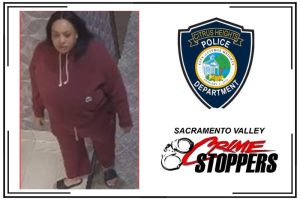 Citrus Heights Police released a suspect photo in a credit card theft and fraud case from Jan. 7. of a Black female adult, 5'6, 250 lb. wearing maroon clothing. Police urge anyone with information to contact the police department or Crime Stoppers Sacramento. // Citrus Heights Police Dept. / CH Sentinel
