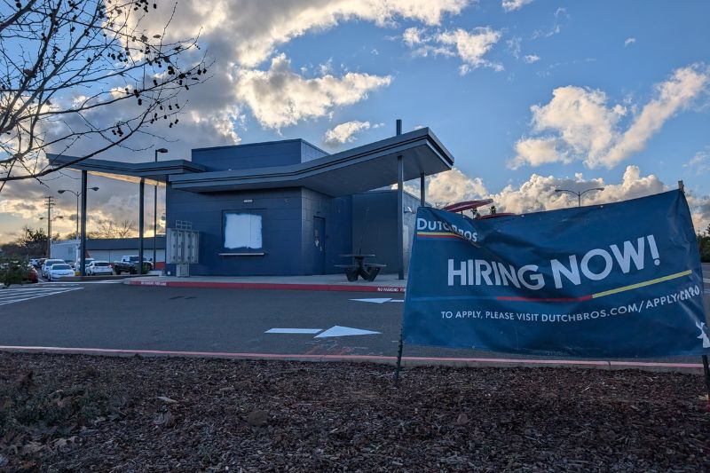 A new Dutch Bros coffee shop on the corner of Grand Oaks Blvd. and Auburn Blvd. is hiring prior to their opening for business. // Sb Williams