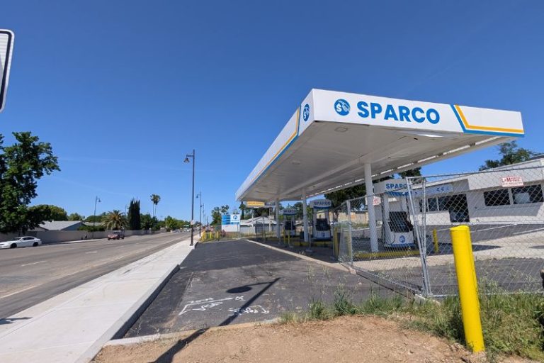 An old gas station once abandoned is showing signs of new life on Auburn Blvd. // SB Williams