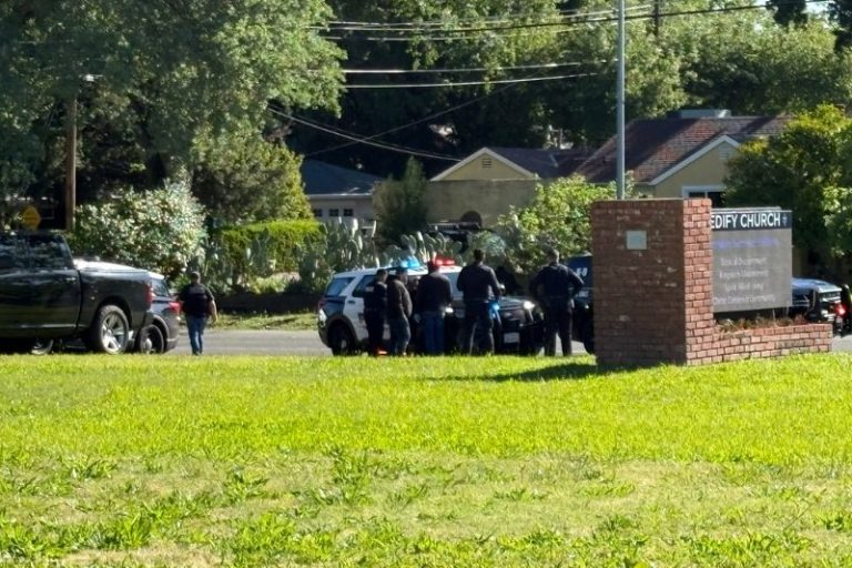 A heavy police presence on Mariposa Avenue could be seen Thursday morning, near Old Auburn Road. At least one person was observed with hands restrained behind their back. April 23, 2026. // CH Sentinel