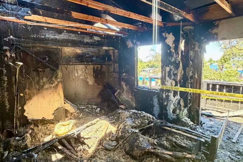 12 townhomes were significantly damaged in a second alarm fire Sunday morning, June 21, 2026. // Courtesy of Sacramento Metro Fire District. 