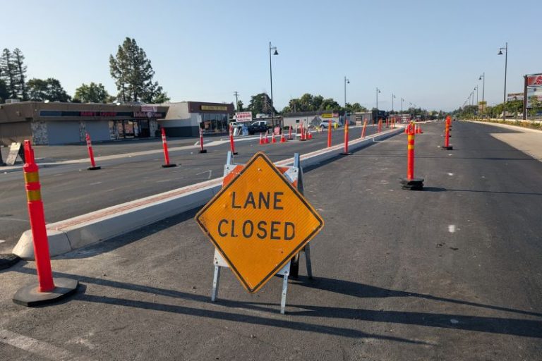 Construction along Auburn Boulevard is almost complete, the city says. // SB Williams