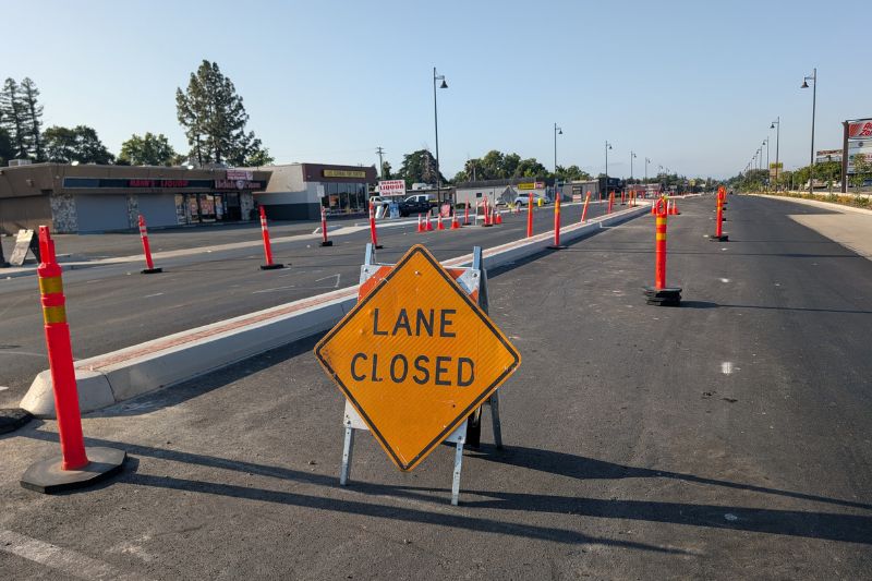 Construction along Auburn Boulevard is almost complete, the city says. // SB Williams