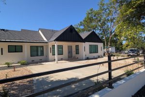 An old house built in 1939 on the corner of Mariposa Ave. and Watson Way has been completely remodeled since being purchased a year ago.