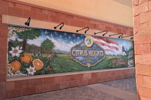 A mural honoring Citrus Heights and the 250th birthday of the US was installed on the walls of Citrus Heights City Hall in June, 2026. // SB Williams