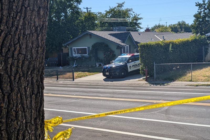 Citrus Heights Police remain at the home where a man died by suicide earlier in the afternoon. // SB Williams