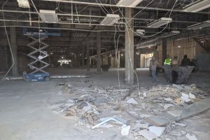 Demo has begun inside the old SEARS building at Sunrise Mall, in preparation for a new indoor slide park. // SB Williams