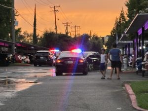 A heavy law enforcement presence could be seen in the area of Auburn Oaks Court Monday night after officers responded to reports of the sound of gunshots. July 13, 2026. // SB Williams