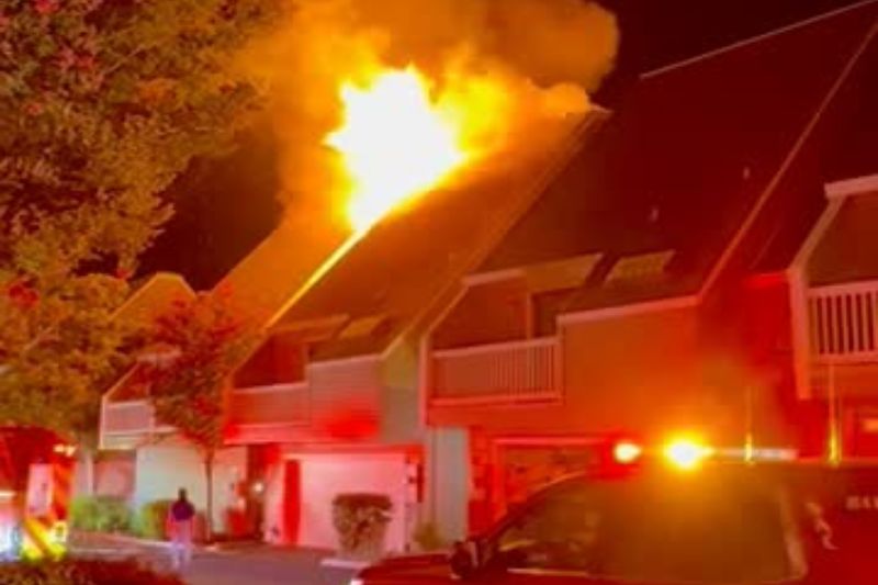 A townhouse caught fire on Ventana Place in Citrus Heights, Thursday, July 30, 2026. // Sac Metro Fire