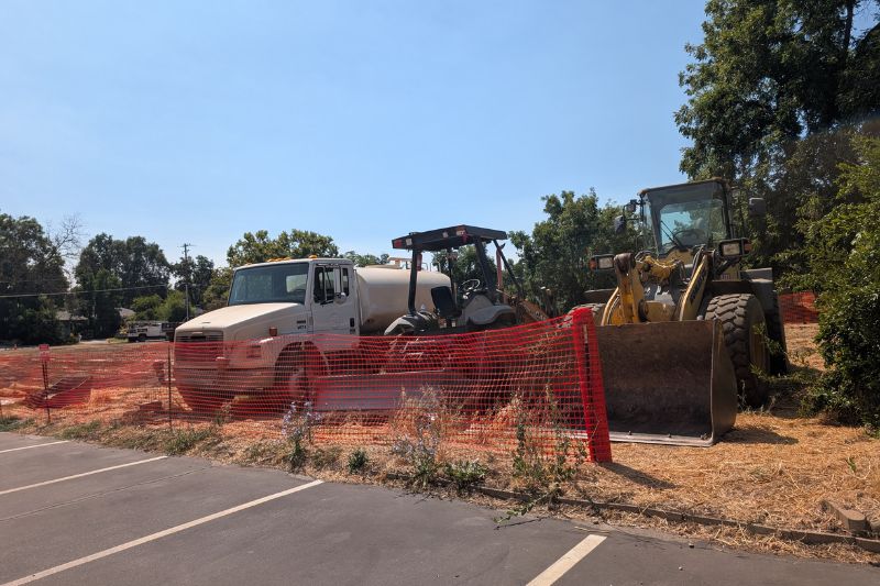 A vacant lot at the corner of Mariposa Ave. and Old Auburn Rd. is showing early signs of development. // SB Williams