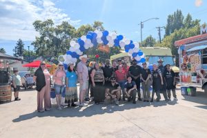 City officials and Citrus Heights Chamber of Commerce representatives gathered with multiple food truck vendor owners for a ribbon cutting Saturday morning to celebrate the Citrus Heights Food Truck Plaza's official grand opening. Aug. 8, 2026. // SB Williams
