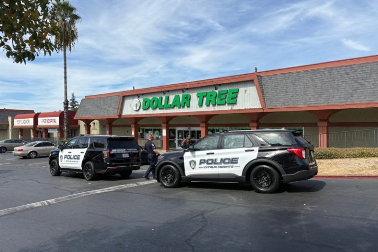 Citrus Heights Police pursued an armed man down Auburn Blvd. following reports of a dispute at a local shopping center Tuesday. Aug. 20, 2026. // Citrus Heights Sentinel