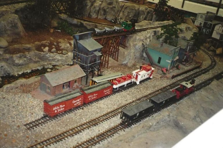 A sophisticated model train setup was displayed inside Sunrise Mall in the mid 1990s. // Citrus Heights Historical Society