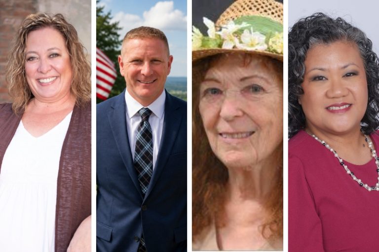 2026 Candidates for City Council: Left to right, Susan Powers, District 4, Charles Stone, District 2, Jayna Karpinski-Costa, District 4, MariJane Lopez-Taff, District 2.