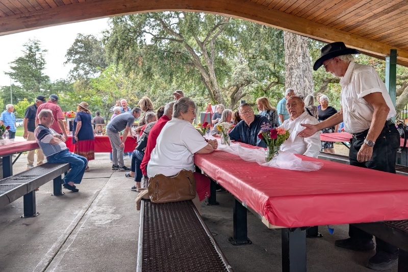Dozens gathered for a memorial service for Jerry Ray Still at Rusch Park, Sept. 17, 2026. // SB Williams