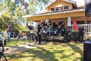 A photo of the annual Battle of the Bands and BBQ fundraising event at the Historic Rusch Home and Gardens, hosted by American Legion Post 637 // City of Citrus Heights